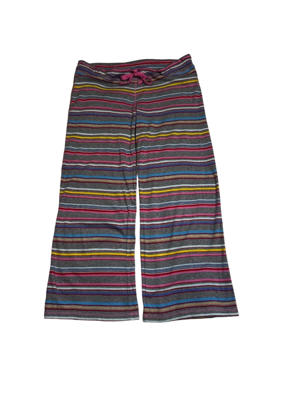 Pink Victorias Secret Pajama Pants Size Small Multicolor Adjustable Tie Waist